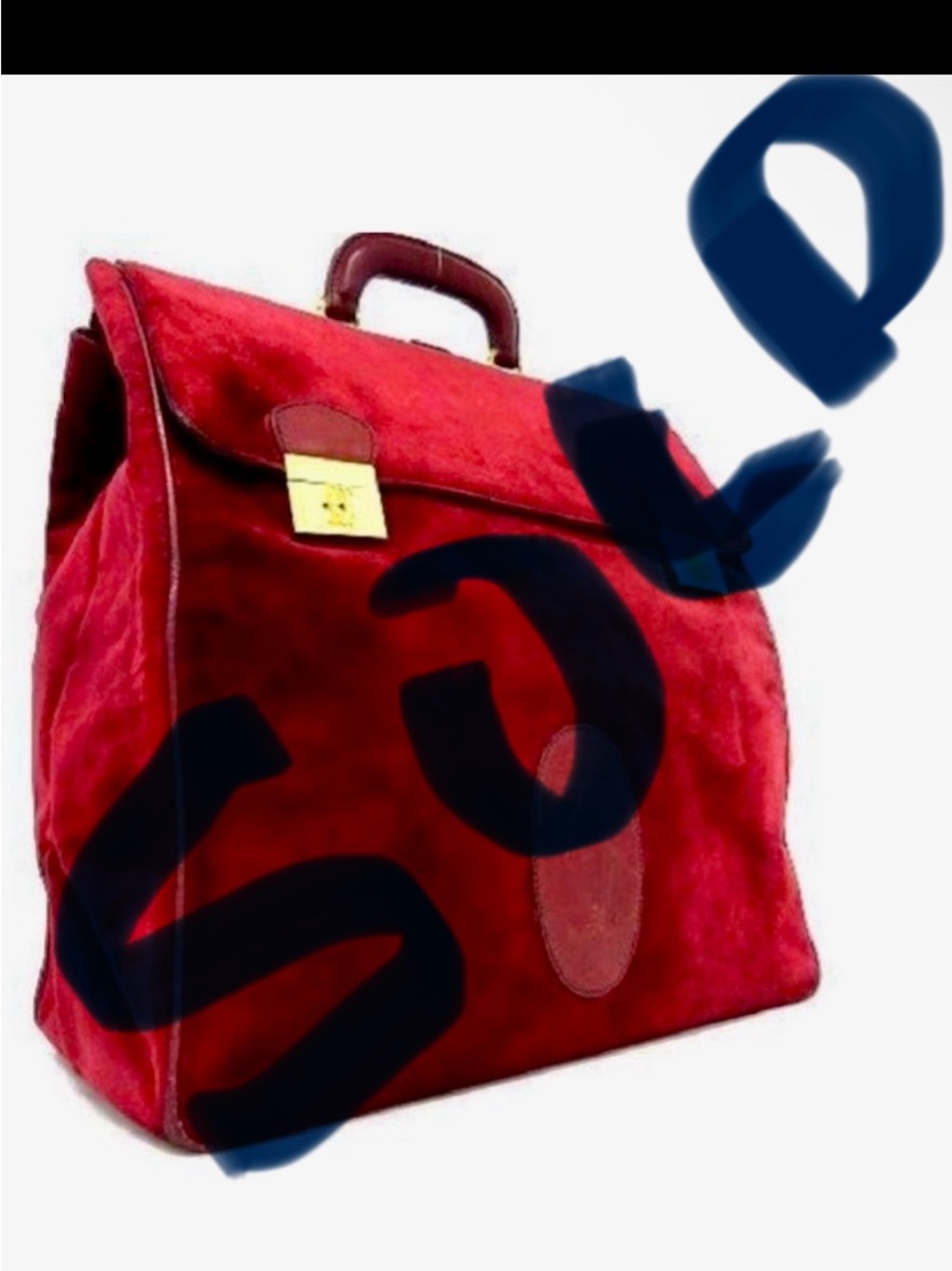 Cartier Burgundy Suede Attaché bag